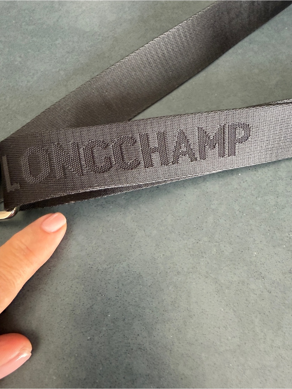 Vintage Longchamp Black Nylon & Leather Crossbody Messenger Bag